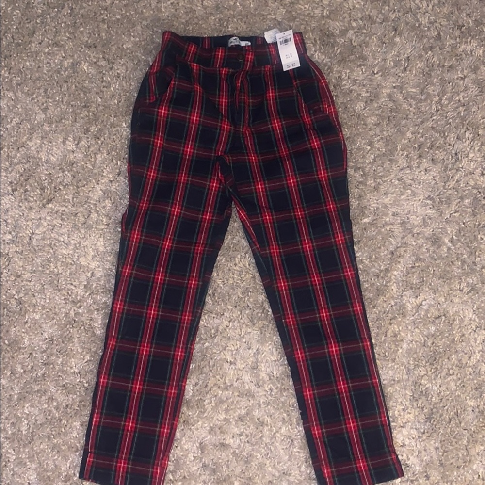 Plaid ankle pants